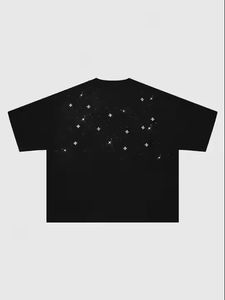 เสื้อยืดผู้ชายสไตล์สตรีทแวร์แบบโอเวอร์ไซส์ ตกแต่งด้วยคริสตัล ราคาโรงงาน ระบายอากาศได้ดี  ออกแบบได้ตามต้องการ  ทรงหนา  ไม่ซ้ำใคร - Product Image 2