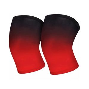 Manchon de compression coudière dégradé rouge pour haltérophilie, fitness, entraînement, performance, manchons de gym, support en néoprène, OEM - Product Image 2