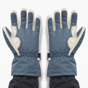 Gants de ski et de snowboard en cuir unisexes avec logo personnalisé, chauds pour l'hiver, imperméables, avec grip renforcé et fermeture auto-agrippante - Product Image 3