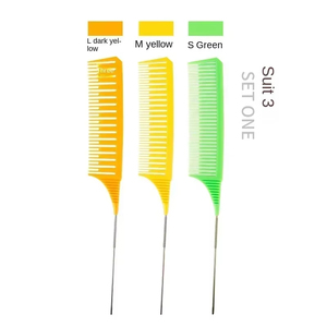 Peignes à cheveux 3 pièces, brosses à cheveux, peignes de coiffure, ensemble de peignes à queue, peignes pour coloration et teinture, outils de salon, peignes de sectionnement pour mèches, qualité supérieure - Product Image 2
