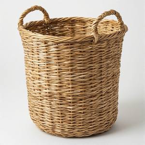 Cesta de mimbre trenzada a mano de gran capacidad y duradera para cocina, baño, lavandería y almacenamiento diario del hogar - Product Image 2