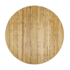 <b>Round</b> Teak Outdoor Dining <b>Table</b> Solid Wood <b>Patio</b> Garden <b>Table</b> 4 Seater - Product Image 2