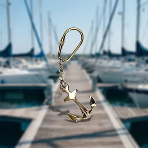 Porte-clés Ancrage Nautique en Laiton Vintage, Anneau de Clés Maritime Décoratif, Support de Clés Thème Océan Marin, Accessoire Cadeau - Product Image 5
