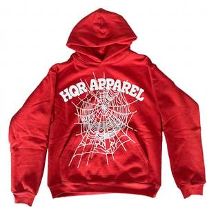 Sweat-shirt à capuche unisexe rouge avec poche kangourou, streetwear décontracté, 100% coton, écologique, 350g, hiver - Product Image 1