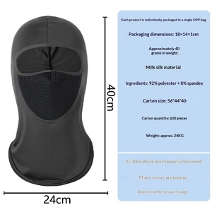 Lot de 3 cagoules respirantes 100 % polyester unisexe pour adulte, masque de ski extensible, couvre-visage pour moto, cyclisme, activités de plein air - Product Image 4