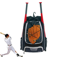 Sac à dos de baseball personnalisé grande capacité avec compartiment à chaussures, sac de baseball cadeau pour adultes avec crochet de fixation, capacité de 4 bâtons de tee-ball, fabricant