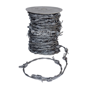 Cordon en cuir métallisé argenté torsadé de 2 mm, corde en fil barbelé, cuir de vachette de qualité supérieure, cordon pour la fabrication de bijoux, fournisseur en gros, directement de l'usine - Product Image 3