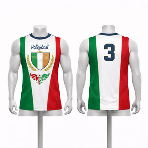 Maillot de volley-ball personnalisé style Slovénie pour hommes, sans manches, imprimé par sublimation, uniforme d'équipe, respirant, séchage rapide, t-shirt de sport - Product Image 3