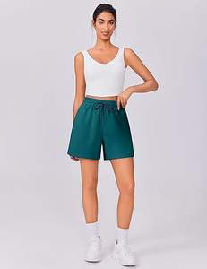 Shorts d'été décontractés pour femmes en coton French Terry à séchage rapide et respirant, taille ample, vente en gros - Product Image 2