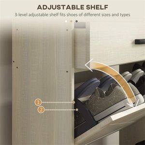 Shoe Storage Cabinet Comfy Living Wooden Over-the-door Shoe Rack Premium Quality Easy Installation 100% Satisfaction Guaranteed - Product Image 4