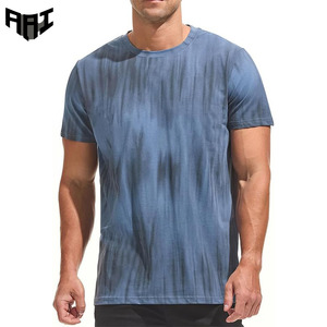 T-shirts pour hommes 100% coton, style vintage délavé, coupe ample, streetwear, col rond, manches courtes, personnalisables par sublimation, vente en gros, OEM ODM - Product Image 1