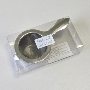 Neo Strainer, produit de fabrication japonaise, passoire à thé en acier inoxydable pour une tasse, avec poignée, maille fine 40 points. - Product Image 6