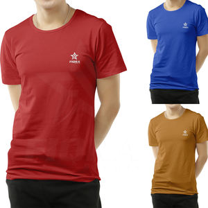 Wholesale Men's 100% Cotton Slim Fit T-Shirt Custom Logo Printing Breathable Eco-Friendly Crew Neck High Quality Tee OEM - Product Image 1