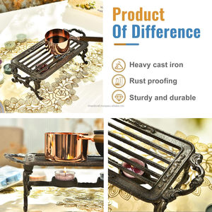 แผ่นรองจานทำจากเหล็กหล่อแบบเรียบง่ายทนทานออกแบบได้ตามต้องการแผ่นรองหม้ออุ่นอาหาร - Product Image 2