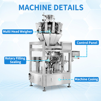 Machine d'emballage multi-têtes pour bâtonnets de snacks avec 6 servomoteurs, haute précision pour l'emballage alimentaire