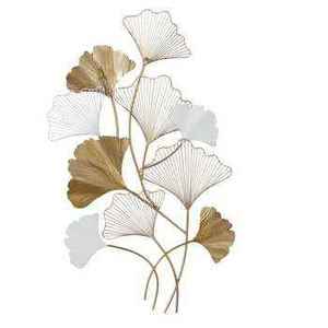 Sculpture murale florale en métal, décoration bohème pour la maison, ensemble multi-pièces, œuvre d'art pour le salon, design de forme irrégulière - Product Image 5