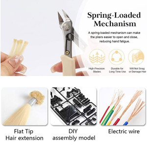 <b>Silicone</b> Grip Keratin Removal Pliers – Stainless Steel Pre-Bonded Hair Extension <b>Tool</b> with Anti-Slip Handle for Salon Use - Product Image 3