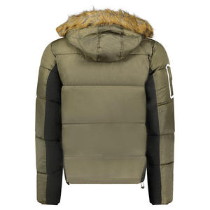 Vente en gros : Parka en toile pour homme, style urbain, hiver, avec capuche et doublure polaire, respirante, séchage rapide, épaisse et chaude - Product Image 2