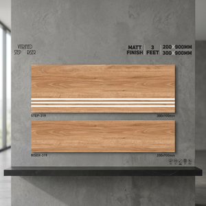 กระเบื้องขั้นบันได GVT ขนาด 900x300 มม. และ 900x200 มม. - ลายหินแกรนิตสีเทา/น้ำตาล สำหรับใช้ภายในและภายนอกอาคาร - Product Image 4