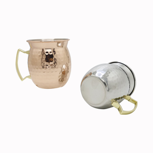 Stainless Steel Cup With Handle Hamer Design Drink Cup Can Be Custom logo - Product Image 4