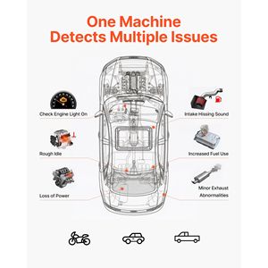 Détecteur de fuite de fumée automobile 12V DC, testeur de diagnostic EVAP sous vide avec pompe à air intégrée et pression réglable - Product Image 3