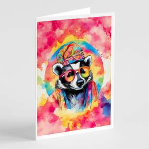 Whimsical A7 Tamaño 5x7 Nuevo Hippie Animal Badger Tarjetas de notas en blanco Paquete de 8 con sobres Tarjetas de felicitación - Product Image 1