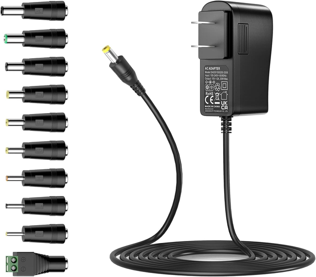 15V 2A Power Supply Universal AC DC Adapter Charger Power Cordfor 15 Volt Litter Robot LED and More 2A 1.6A 1.5A 1.2A dc Adapter