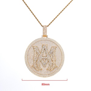 <b>Mens</b> 925 <b>Silver</b> Moissanite Diamond Custom Logo <b>Pendant</b> Necklace Lightweight Iced Out Hip Hop Luxury Jewelry Gift <b>for</b> <b>Men</b> - Product Image 6