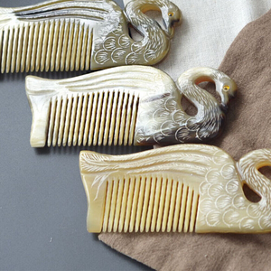 Peigne lissant en corne de buffle, peigne à dents en corne de buffle, prix les plus bas, peigne à cheveux le plus vendu - Product Image 3