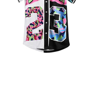 Maillot de baseball élégant à manches courtes, coupe ajustée, chemise d'équipe athlétique boutonnée, sublimation personnalisée, vente en gros, directement de l'usine - Product Image 4
