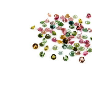 Turmalina natural multicolor calibrada en forma redonda de 4 mm, piedra preciosa de turmalina natural facetada suelta para la fabricación de joyas. - Product Image 5