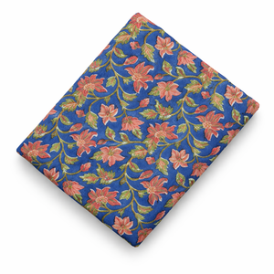 Tela de algodón estampada a mano en Jaipur, multiusos, con motivos florales, textil indio hecho a mano para cualquier prenda, producción personalizada. - Product Image 5