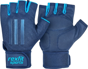 Professional Lifting Gloves with Wrist Support for Strength and Gym Training Rexfit Professional Finger Durable Half Finger Gym - Product Image 1