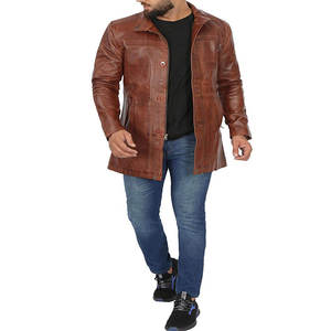 <b>Men's</b> Long Sleeve Classic Trench <b>Coat</b> Windproof Waterproof <b>Mid</b> <b>Length</b> Overcoat for Business Office Travel Outdoor and Everyday - Product Image 1