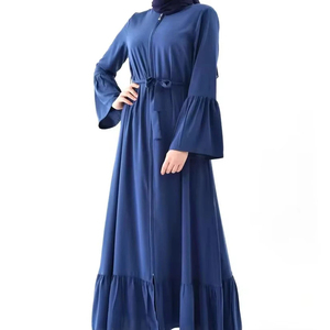 Latest Model 2026 High Quality Breathable Lightweight Pink Color Abaya Traditional Muslim <b>Long</b> <b>Dress</b> Plain Women Dubai Abayas - Product Image 4