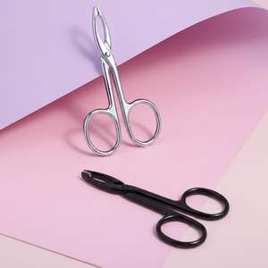 2 Piezas Pinzas de Acero Inoxidable con Mango de Tijera, Punta Fina, Reutilizables, Duraderas, Hechas a Mano, de Lujo, para Cejas y Depilación - Product Image 3