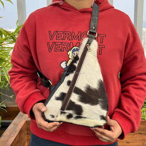 Nuevos bolsos de hombro cruzados de cuero genuino Unisex multifuncionales, venta al por mayor, bolsos de pecho de piel de vaca portátiles de moda para exteriores - Product Image 4