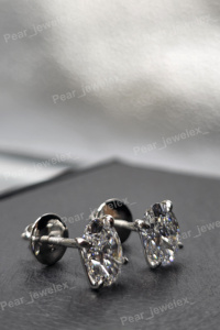 Oval Cut Diamond <b>Screw</b> Back Stud <b>Earrings</b> 925 Silver Claw Setting Classic Women's Engagement Jewelry - Product Image 4