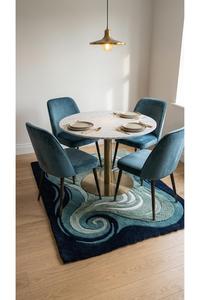 Designer Hand tufted Area Rug Premium Wool Carpet for Contemporary Home Decor and Interior Styling Projects at Wholesale Price - Product Image 5