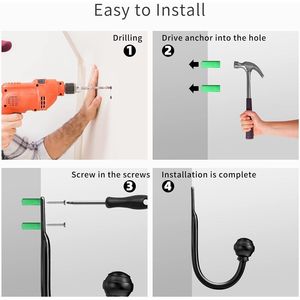 2 Pezzi di Eleganti Fermacurtain Neri da Parete, Ganci per Tende e Accessori per Drappeggi - Product Image 2