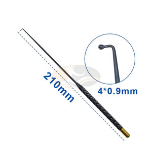 Micro Espátula Gancho para Vasos Nerviosos, Diseño Lágrima 3x0.9mm, Cureta de Acero Inoxidable, Instrumento Quirúrgico Manual, Certificado CE - Product Image 2