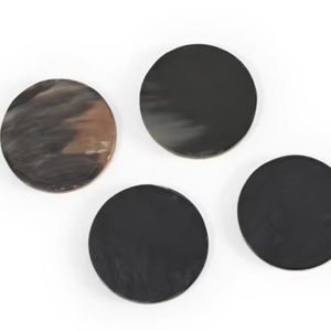 Horn Coaster for Home Restaurant Coasters World with Natural Color High Quality Polish Horn coaster From India - Product Image 1