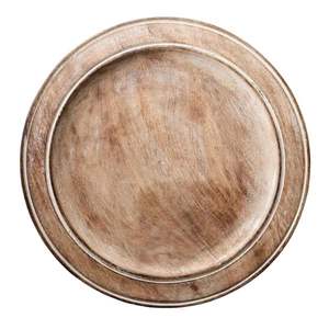 Assiette de service en bois finition naturelle, idéale pour la vaisselle de restaurant élégante et comme plateau de service raffiné - Product Image 2