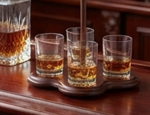 Soporte para Vasos de Bebidas de Madera Maciza de Primera Calidad, Diseño Moderno para Almacenamiento en la Cocina, Tipo Duradero No Plegable de un Solo Nivel - Product Image 4