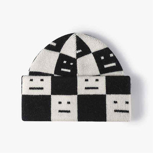 Econex Sports Jacquard Knitted Custom Unisex Adults Winter <b>Beanie</b> Hat Street Style Breathable <b>Waterproof</b> 3D Embroidery Logo - Product Image 2