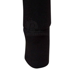 Sudadera con Capucha y Media Cremallera para Hombre, Corte Ajustado, Manga Larga, Estilo Casual para Otoño, Negra con Rayas Amarillas, Material de Poliéster Tejido - Product Image 3