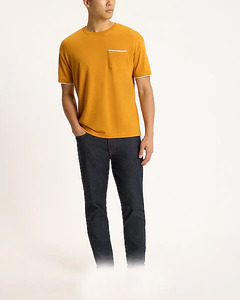 Camiseta Amarilla Holgada Personalizada al por Mayor, 100% Algodón, Cuello Redondo, Casual, Antiarrugas, de Secado Rápido, Manga Corta de Verano para Hombre - Product Image 4