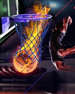 Filets de basket-ball en nylon durables de haute qualité rebond automatique conception pliable écologique pour l'entraînement de basket-ball intérieur/extérieur - Product Image 6