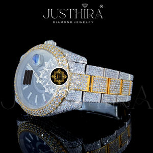 Relojes de Pulsera de Cuarzo de Lujo para Hombre, Modernos y Elegantes, con Diamantes Moissanite, del Mejor Proveedor Indio, Precio de Fábrica - Product Image 3
