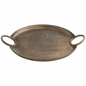 Plato Redondo de Metal Nórdico para Servir Alimentos, Plato para Postres Hecho a Mano para Mesa, Hogar, Hoteles, Bodas y Fiestas - Product Image 2